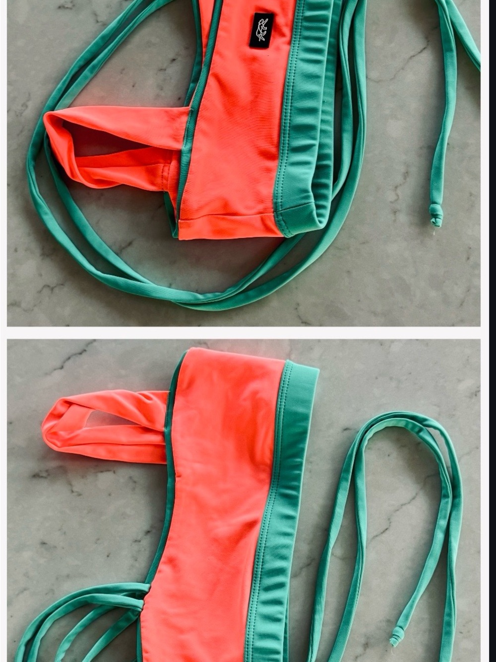 Kids Tank Top - Coral and Teal Athletic Crop by TigerFriday